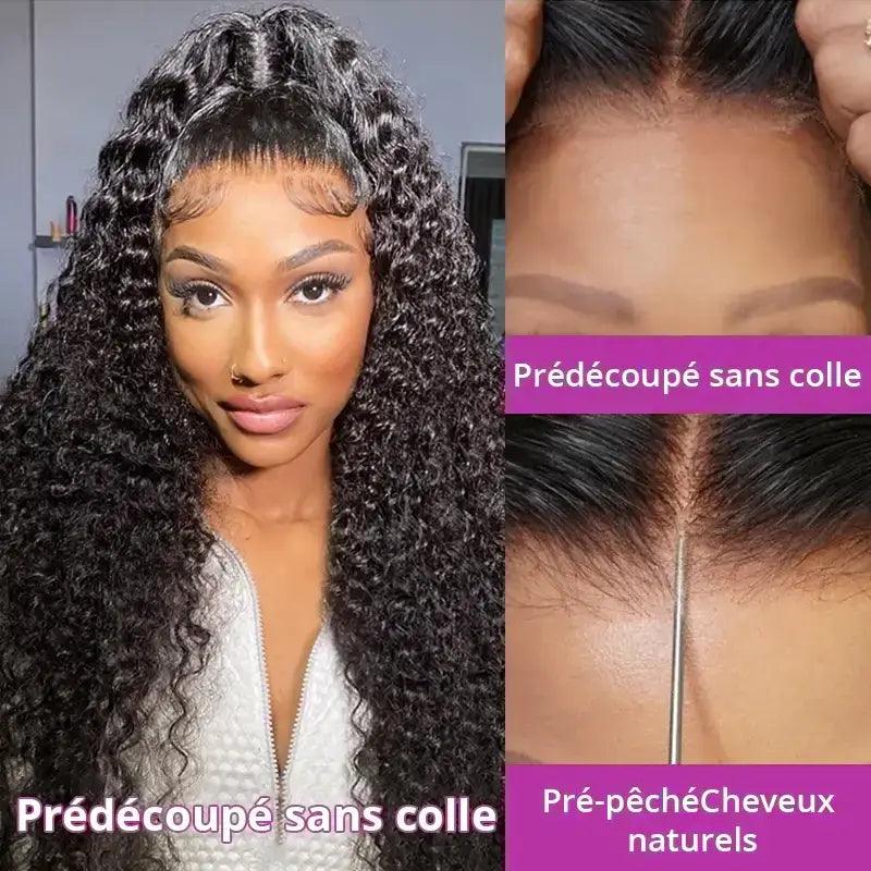 13x4 Dentelle Frontale Bleached Knots Wear Go Deep Bouclé Perruque Cheveux Humains - hjweavebeauty