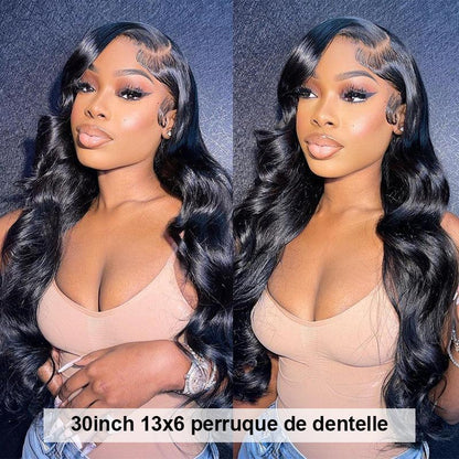 13x6 Lace Front Perruques Cheveux Humains Brésilien Loose Water Wave Tissage - hjweavebeauty