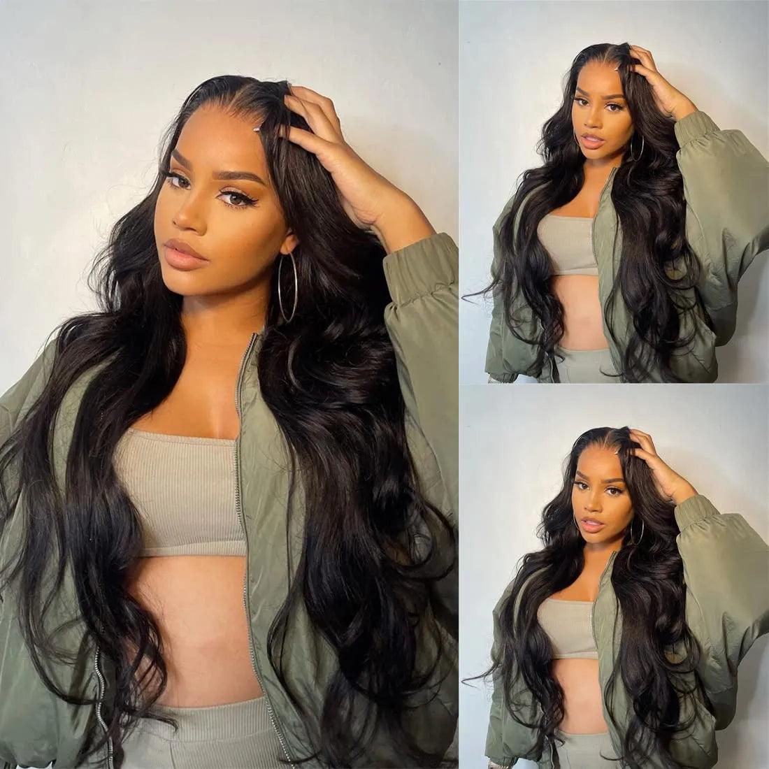 13x6 Lace Front Perruques Cheveux Humains Brésilien Loose Water Wave Tissage - hjweavebeauty