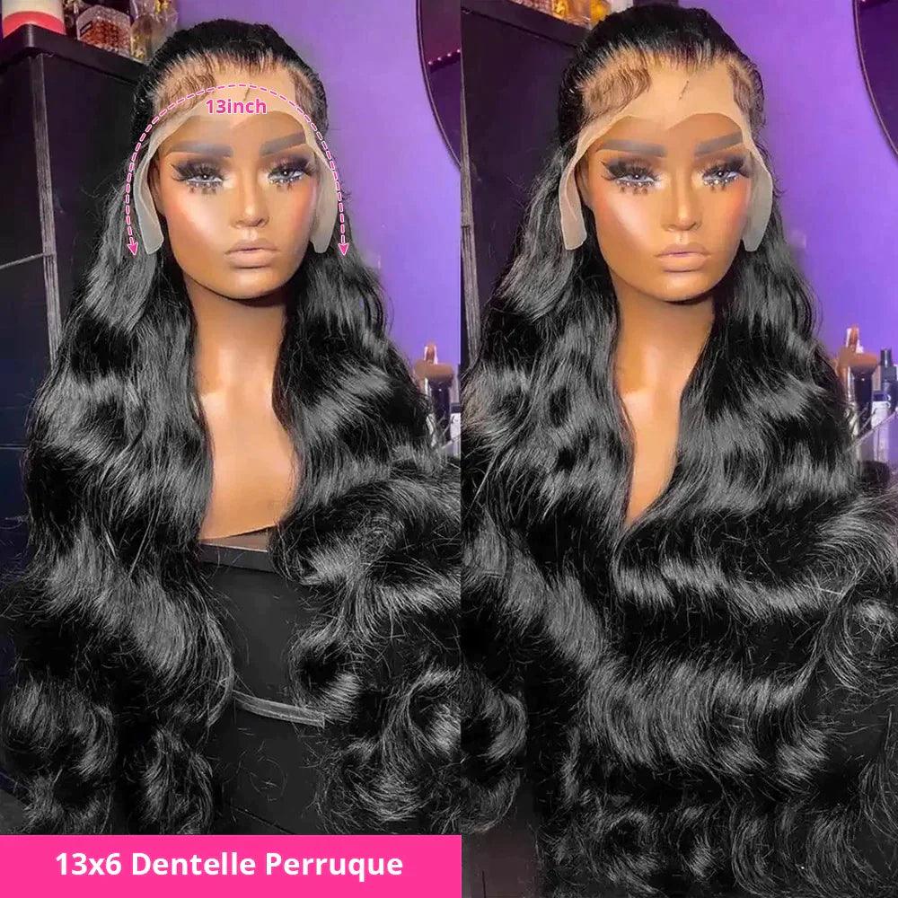 13x6 Lace Front Perruques Cheveux Humains Brésilien Loose Water Wave Tissage - hjweavebeauty