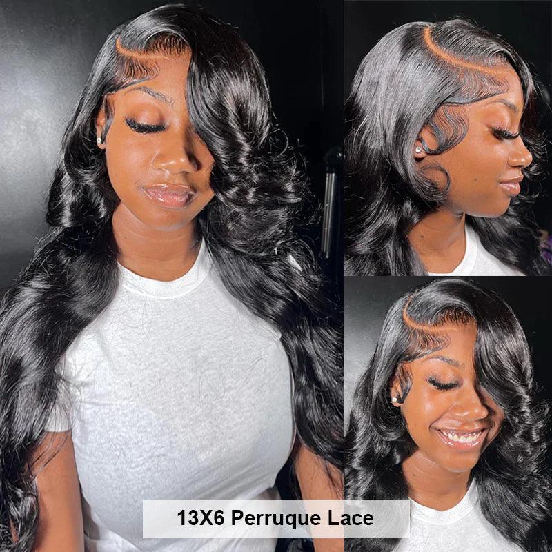 13x6 Lace Front Perruques Cheveux Humains Brésilien Loose Water Wave Tissage - hjweavebeauty