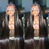 13x6 Lace Front Perruques Cheveux Humains Brésilien Straight Lisse - hjweavebeauty