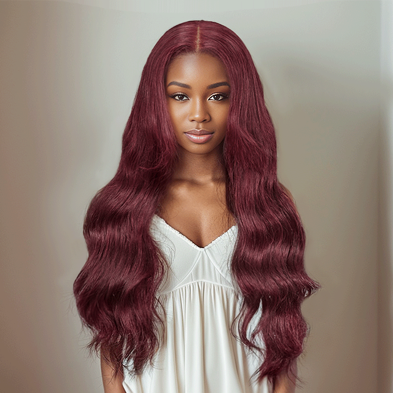 9x6 Glueless 99J Couleur Pré-tout Perruque Sans Colle Body Wave