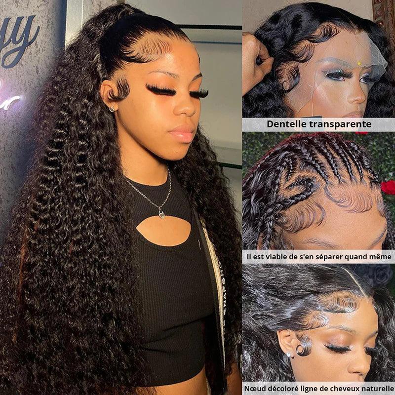 360 Lace Front Perruques Cheveux Humains Brésilienne Deep Curly - hjweavebeauty