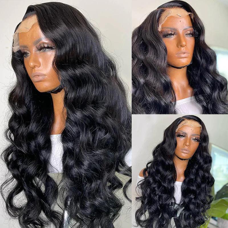 4x4 Perruques Cheveux Humains Lace Closure Vague Profonde Brésilienne Lâche Tissage - hjweavebeauty