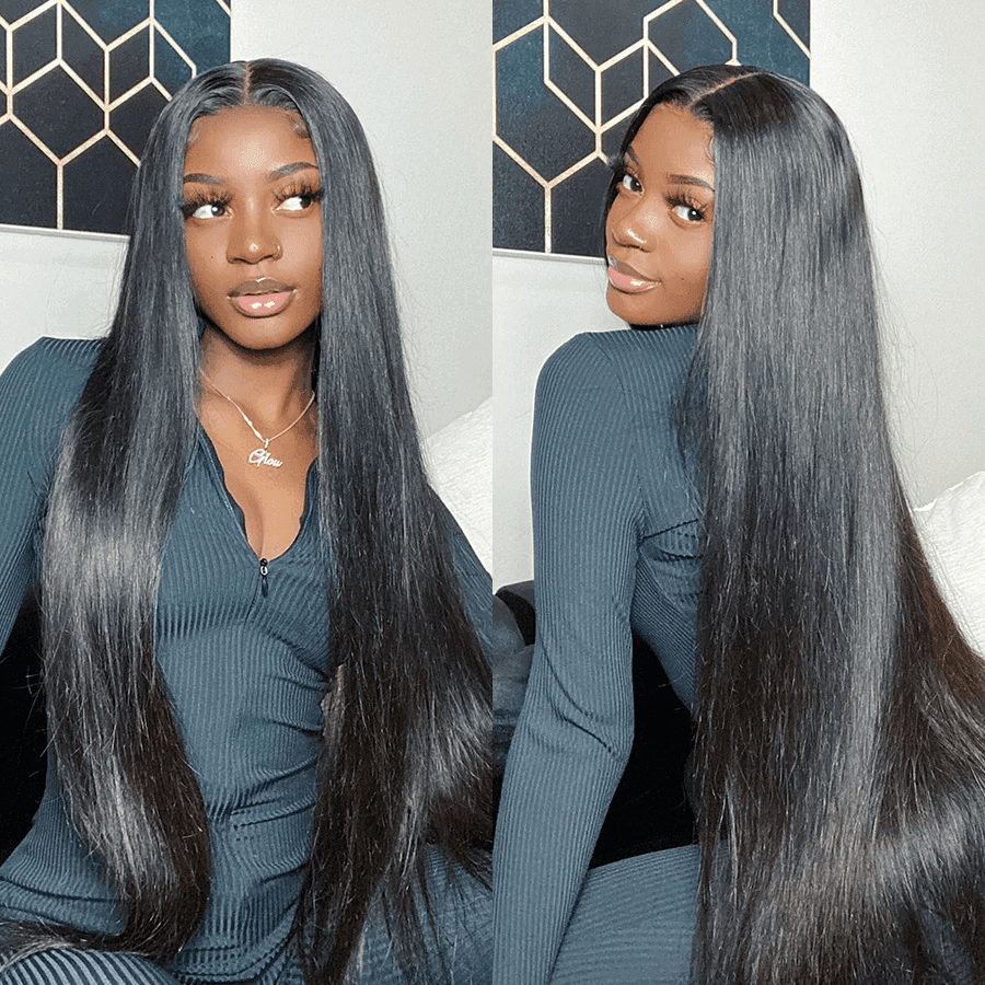 5x5 13x4 Lace Front Perruques Cheveux Humains Brésilienne Straight - hjweavebeauty