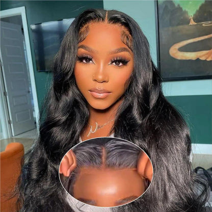 7X5 Glueless Upgraded Bleached Knots Wear Go Body Wave Perruque cheveux humains - hjweavebeauty