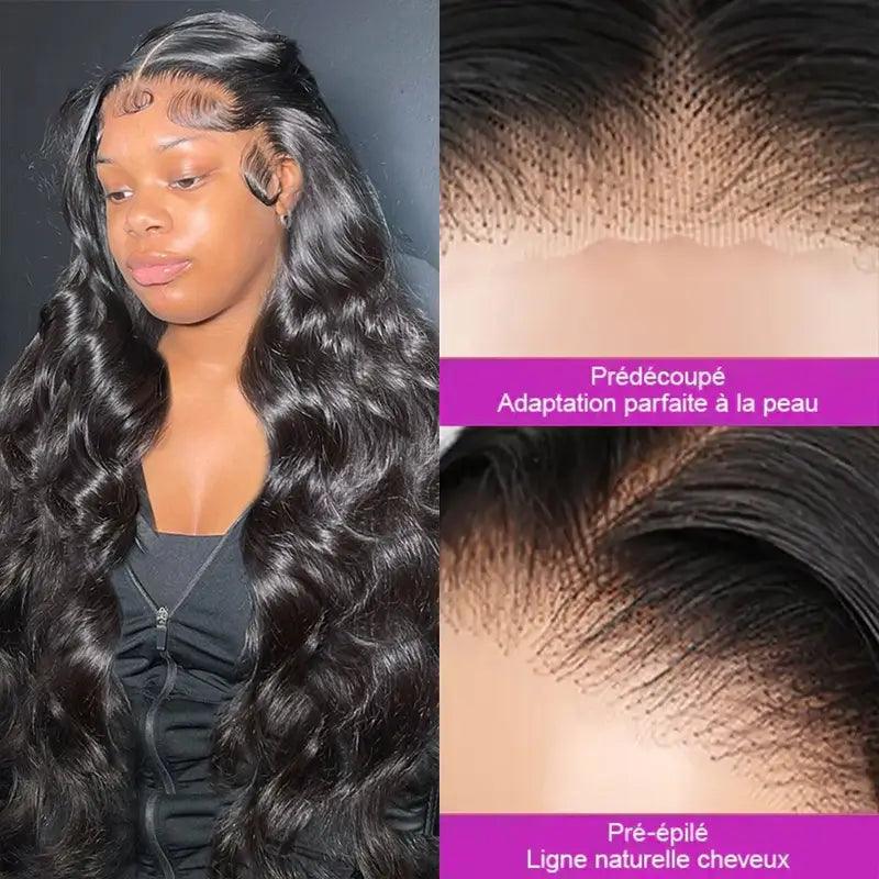 7X5 Glueless Upgraded Bleached Knots Wear Go Body Wave Perruque cheveux humains - hjweavebeauty