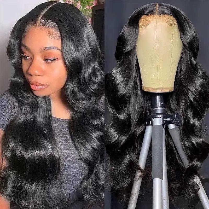 7X5 Glueless Upgraded Bleached Knots Wear Go Body Wave Perruque cheveux humains - hjweavebeauty