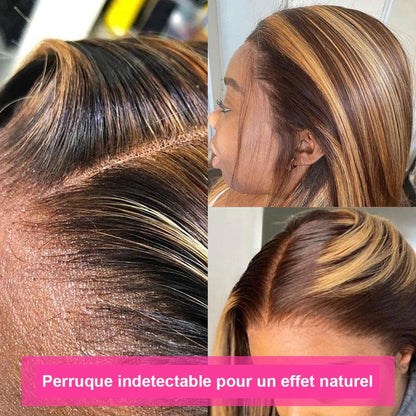 Mèches/Ombre Bob Perruques Cheveux Humains Straight Brésiliens - hjweavebeauty