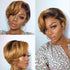 Perruque Ombre Pixie Cut T Part Straight Perruques Cheveux Humains - hjweavebeauty