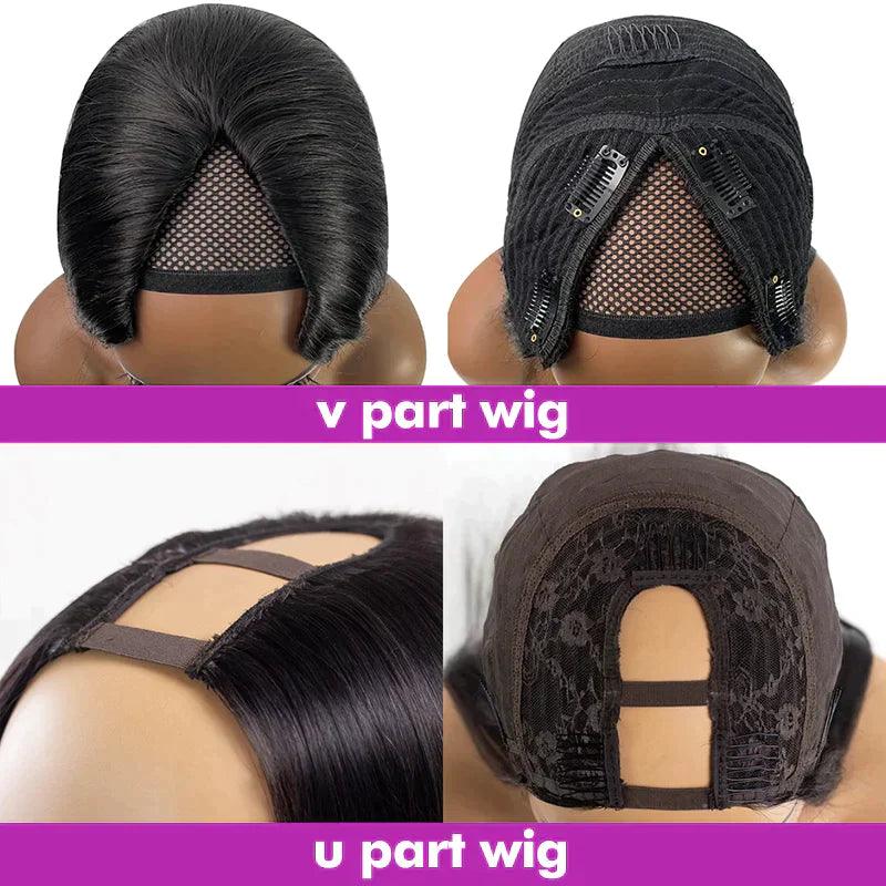 Perruques De Cheveux Humains Body Wave Brésiliens En V Tissage - hjweavebeauty