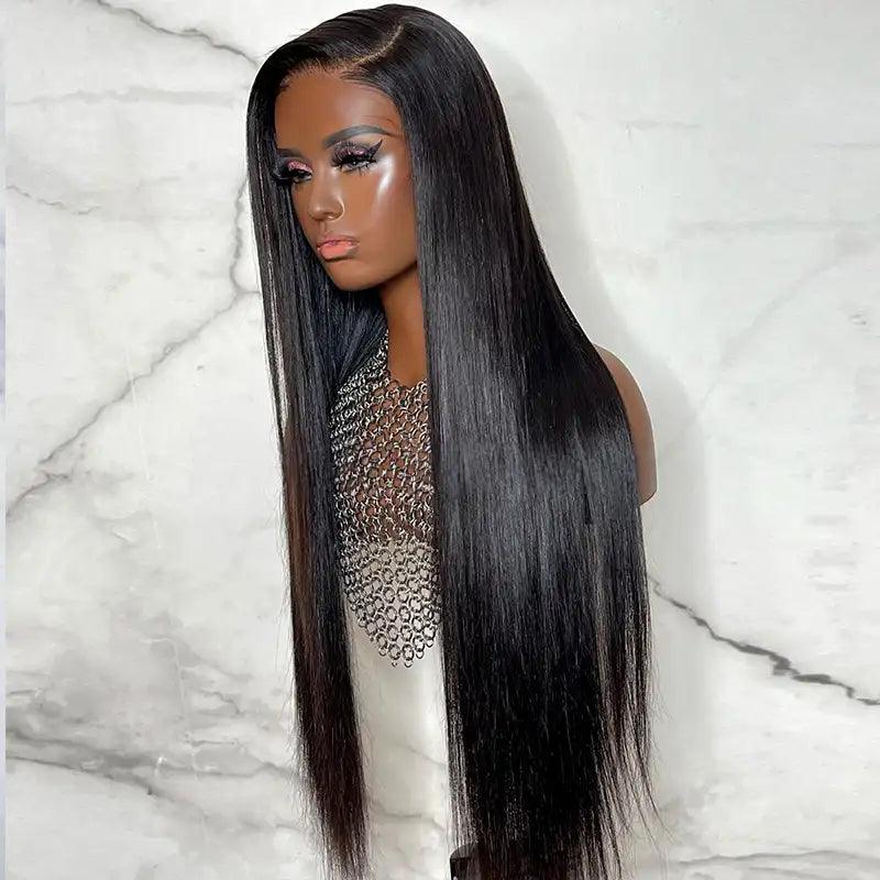 Straight Glueless Bleached Knots Wear Go Perruque Cheveux Humains - hjweavebeauty