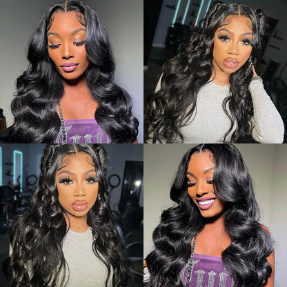 7X5 Glueless Upgraded Bleached Knots Wear Go Body Wave Perruque cheveux humains - hjweavebeauty